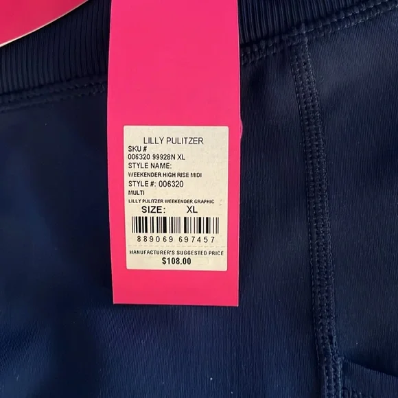 Lilly Pulitzer weekender, high-rise leggings, multi colors size extra large - Picture 5 of 5